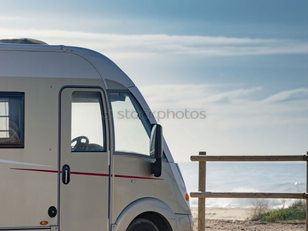 Similar – Image, Stock Photo Motorhome, Pickup at the beach