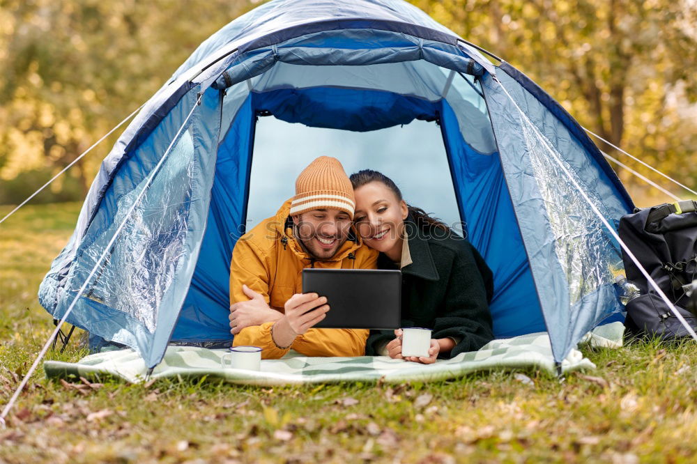 Similar – Spending a vacation on camping