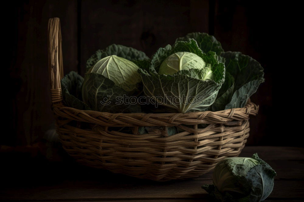 Similar – broccoli in a brown wicker basket