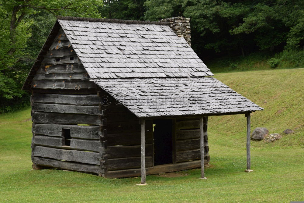 Similar – Image, Stock Photo Enough wood in front of the hut with the closed window