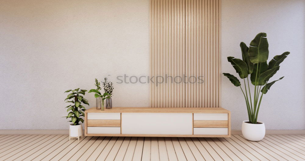 Similar – Monstera-Blätter in Glasvase auf einem Holztisch in einem eleganten Interieur