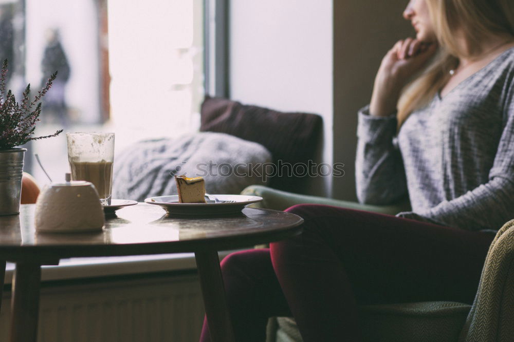 Similar – Image, Stock Photo Woman having a hot drink