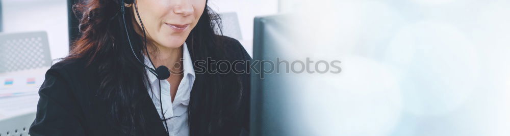 Image, Stock Photo young woman at the window