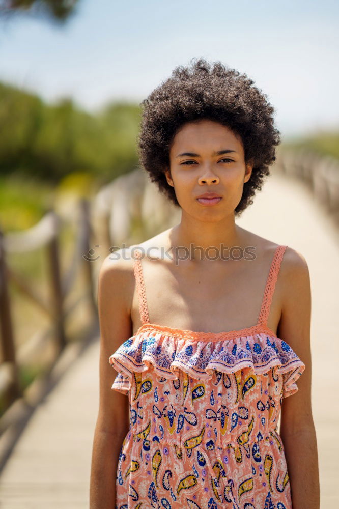 Similar – Image, Stock Photo cheerful black afro woman outdoors