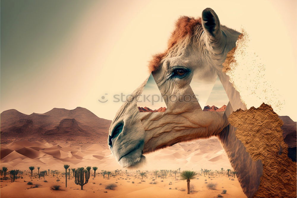 Similar – Image, Stock Photo Saddled camels resting on ground