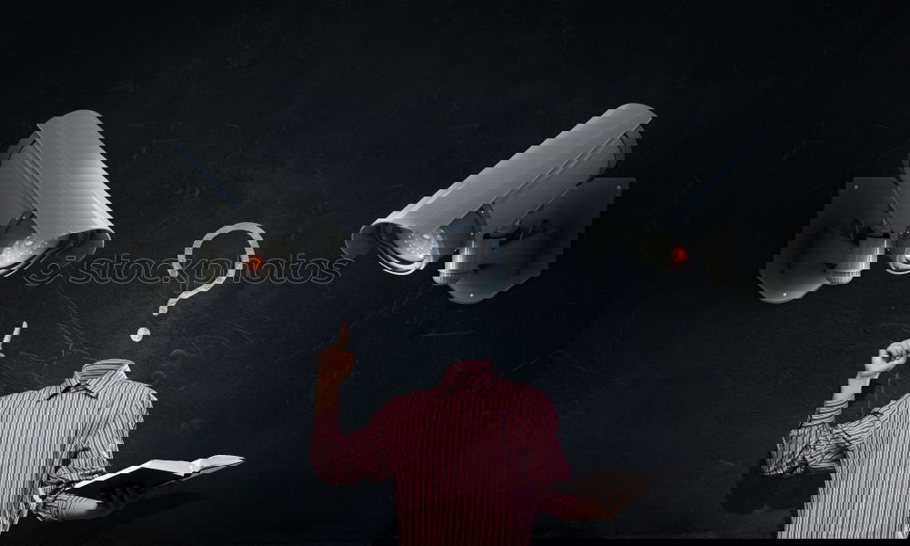 Similar – Image, Stock Photo businessman with a skull in his hands
