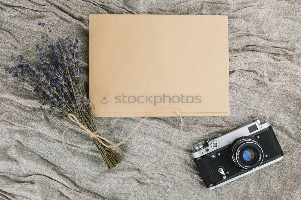 Image, Stock Photo Old vintage film camera in a leather case