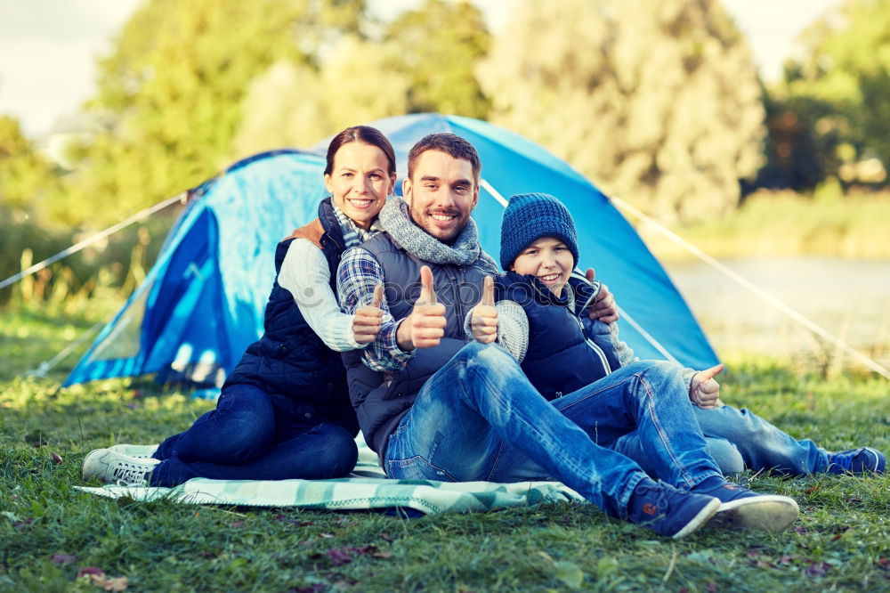 Similar – Image, Stock Photo Spending a vacation on camping