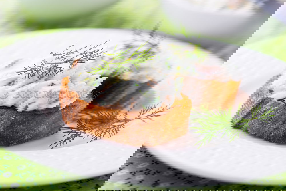 Similar – Image, Stock Photo Crispbread with cream cheese