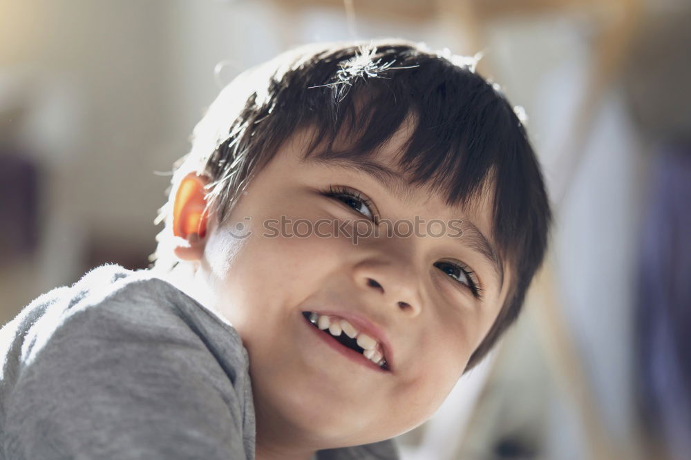 Similar – close up portrait of cute happy child boy