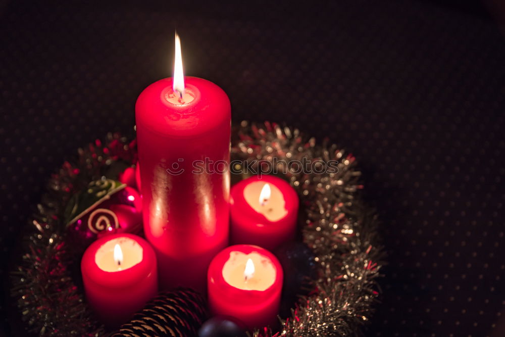 Similar – Image, Stock Photo candles on a table during christmas time