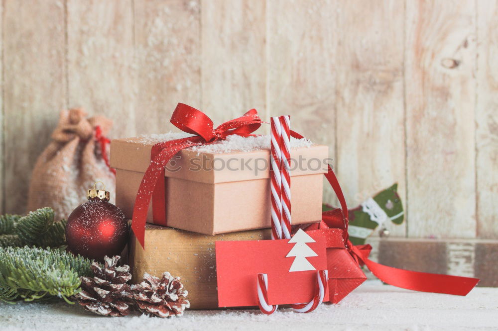 chaotically decorated Christmas table with notepad