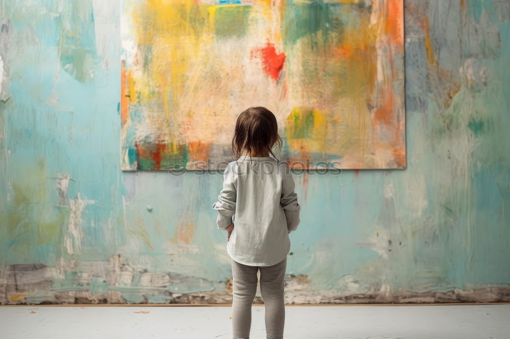 Similar – Image, Stock Photo Little girl surrounded by colors