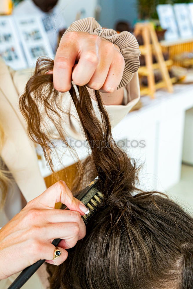 Similar – Image, Stock Photo Barber using grooming machine