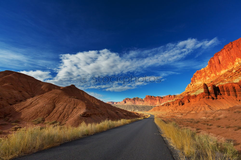 Image, Stock Photo dirt road to the beauty