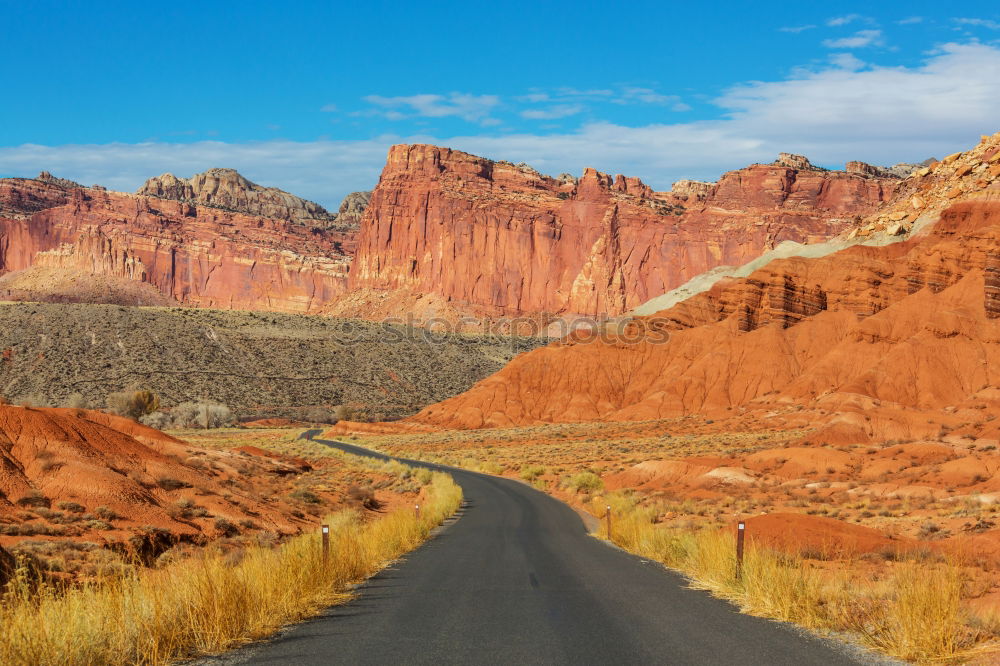 Similar – Image, Stock Photo dirt road to the beauty