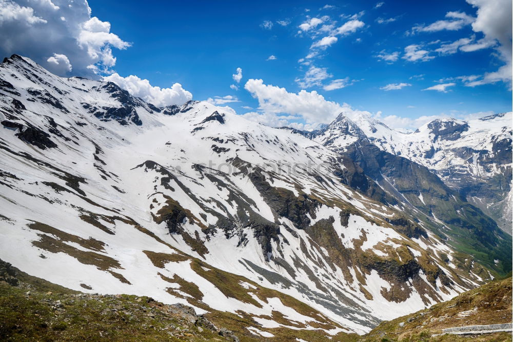 Similar – Image, Stock Photo Mountain panorama in South Tyrol | E5 Alpine crossing