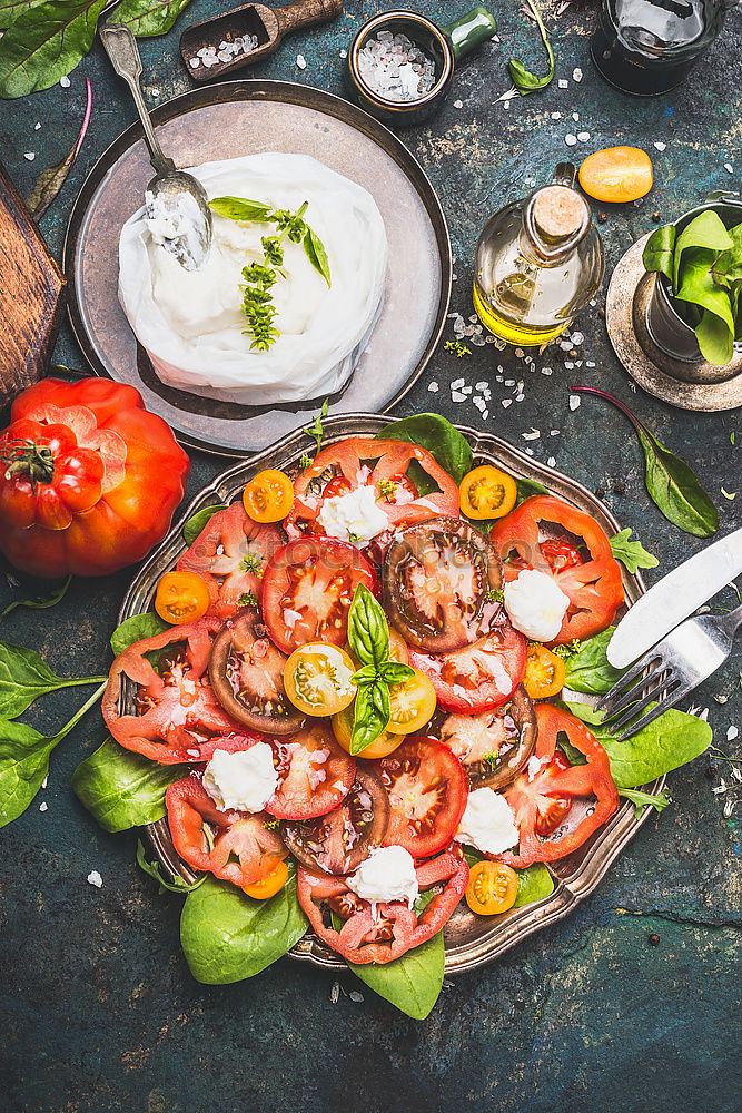 Similar – Image, Stock Photo Italian Tomato Mozzarella Salad