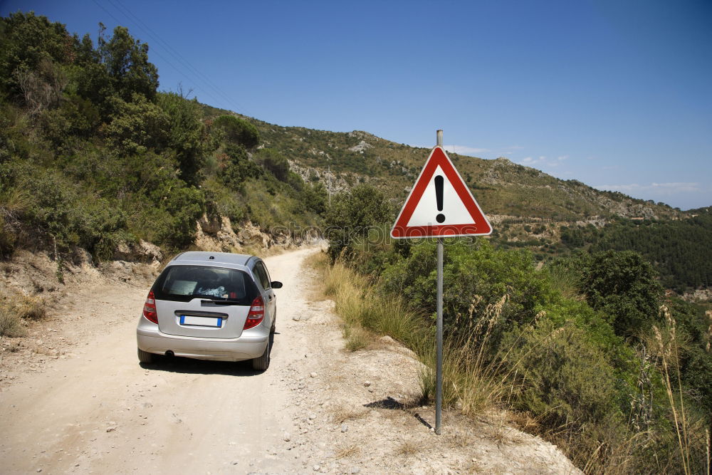 Similar – rolled gravel Road sign