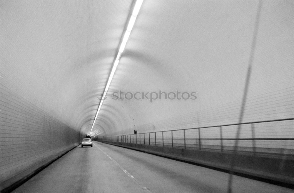 Image, Stock Photo Man in the light under a bridge