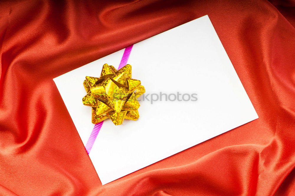 Similar – Red and white gift on red background. Copyspace