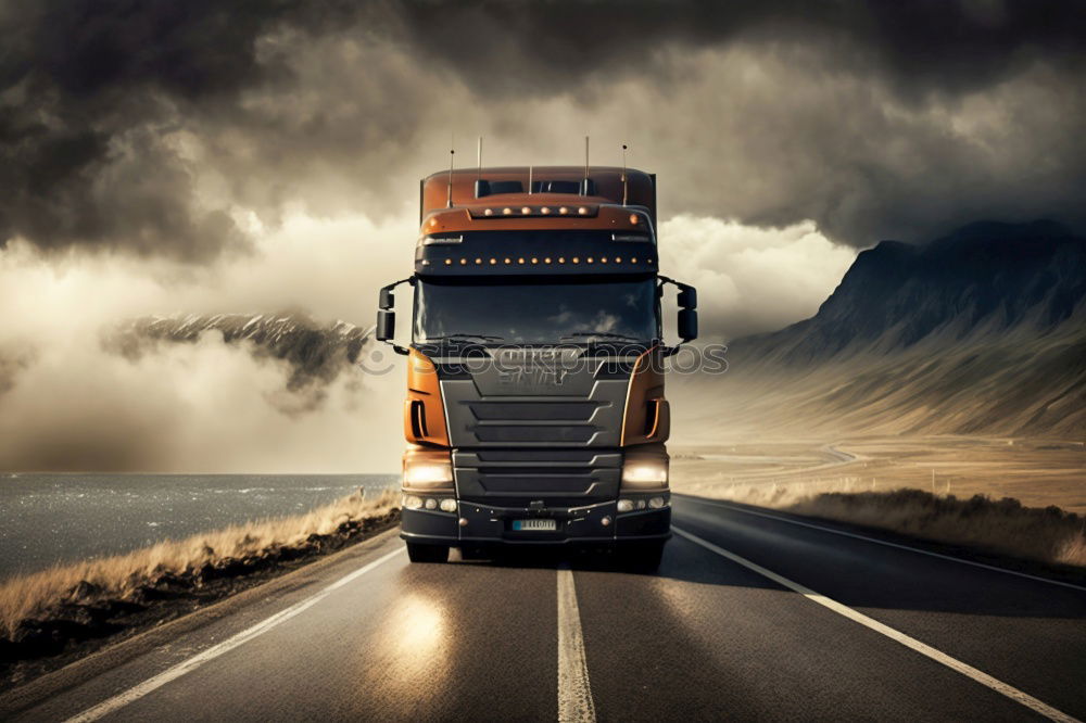 Image, Stock Photo Norway road Transport