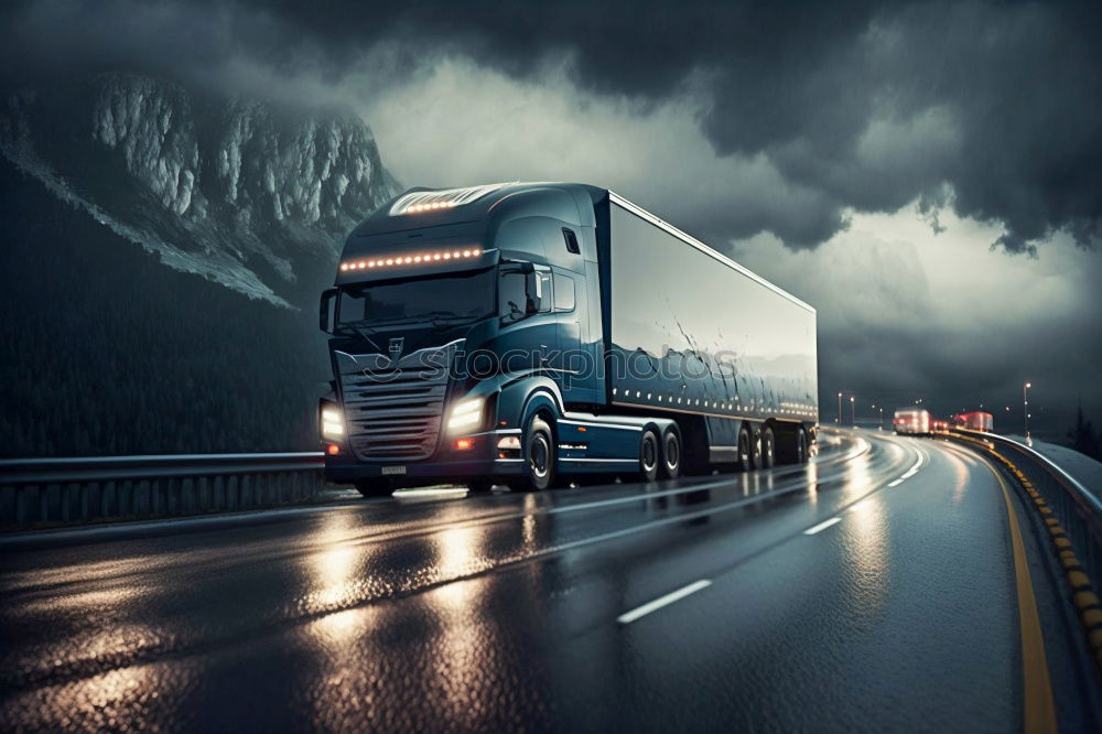 Similar – Image, Stock Photo Norway road Transport