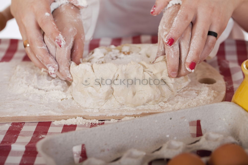 Similar – Image, Stock Photo hands interfere with a ball of yeast dough