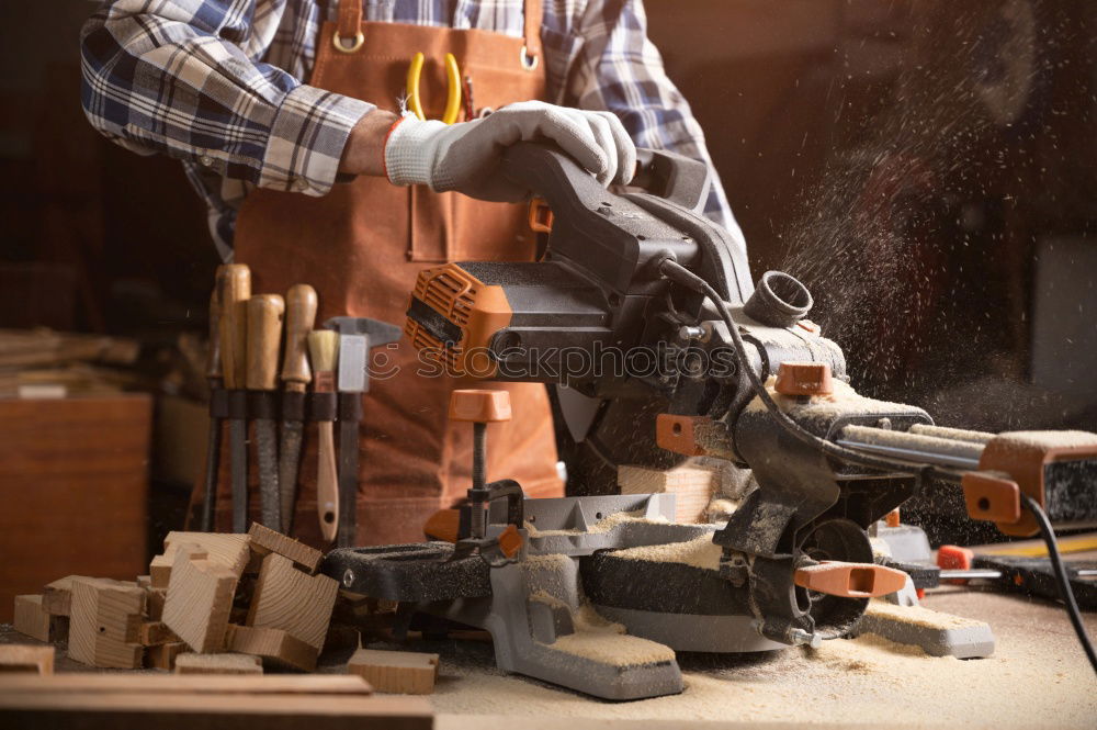 Similar – Image, Stock Photo Firmer chisel on a wooden table