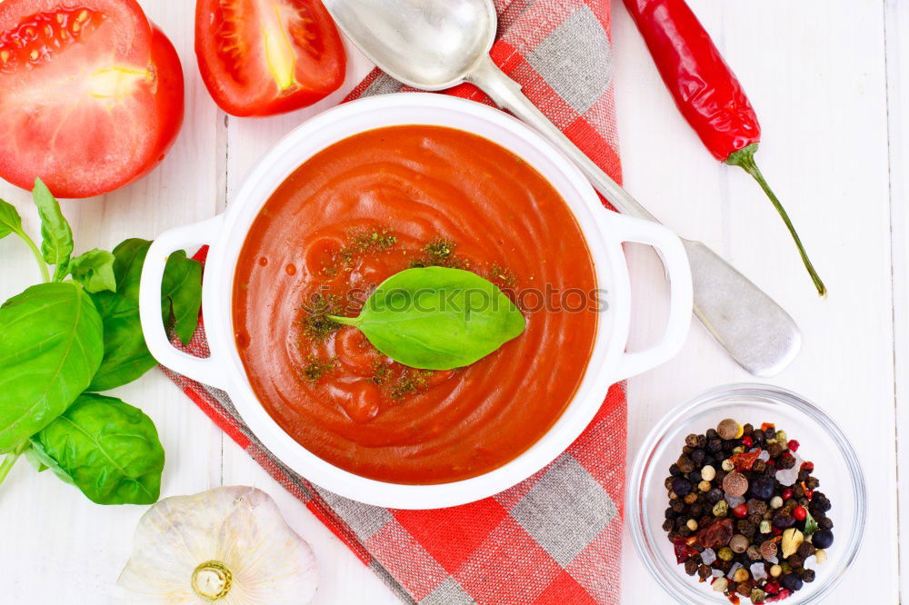 Similar – Cold gazpacho soup