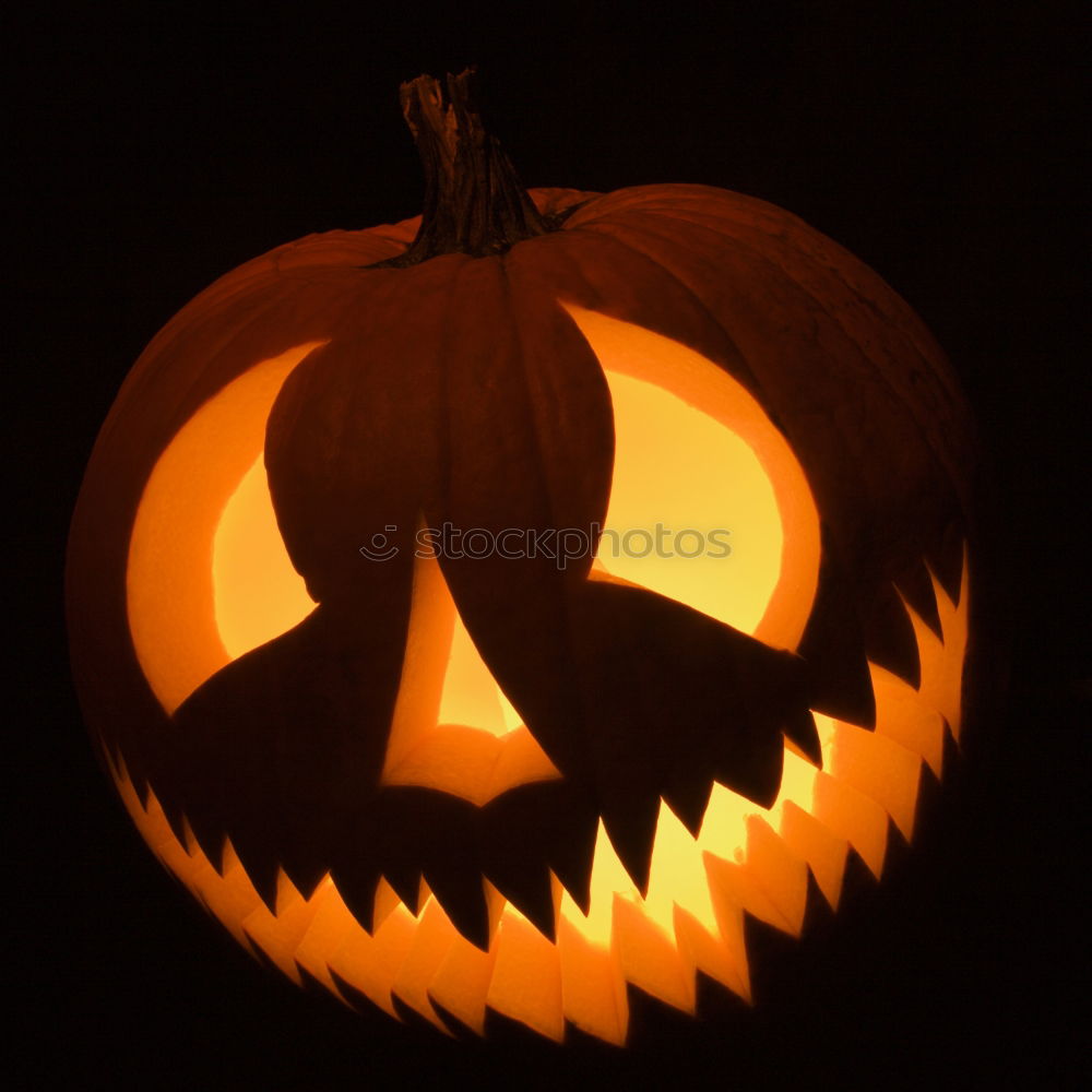 Similar – Image, Stock Photo Shining Pumpkin Face