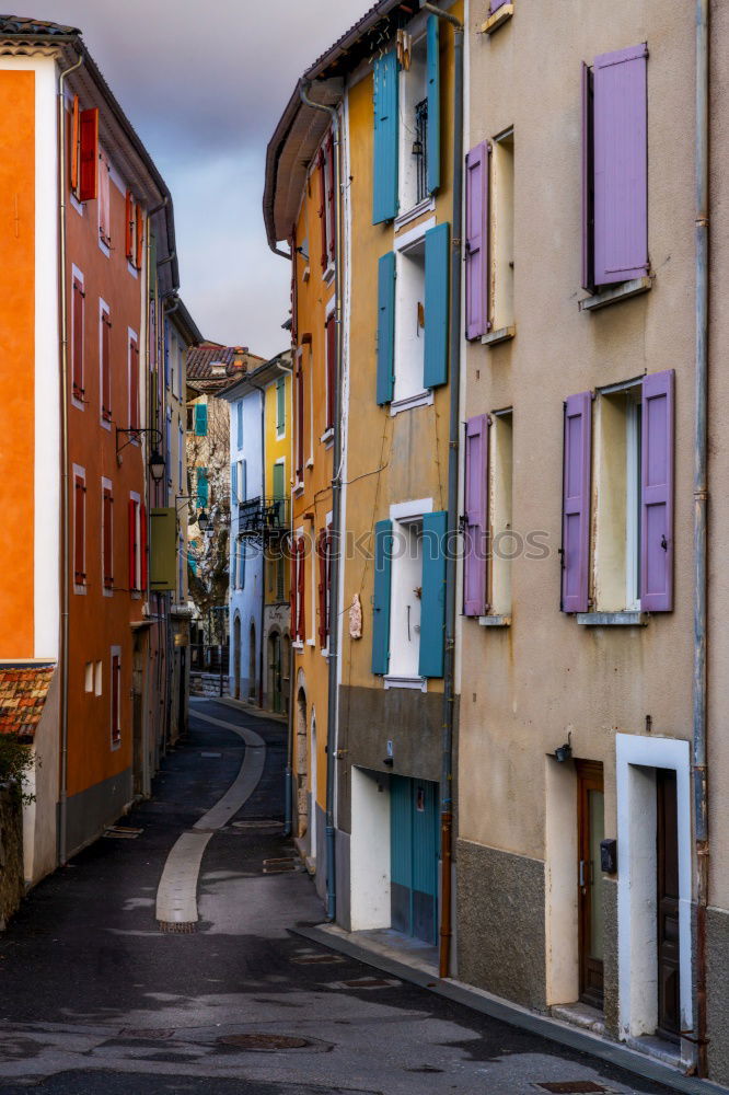 Similar – Image, Stock Photo Backlit street in Lisbon I