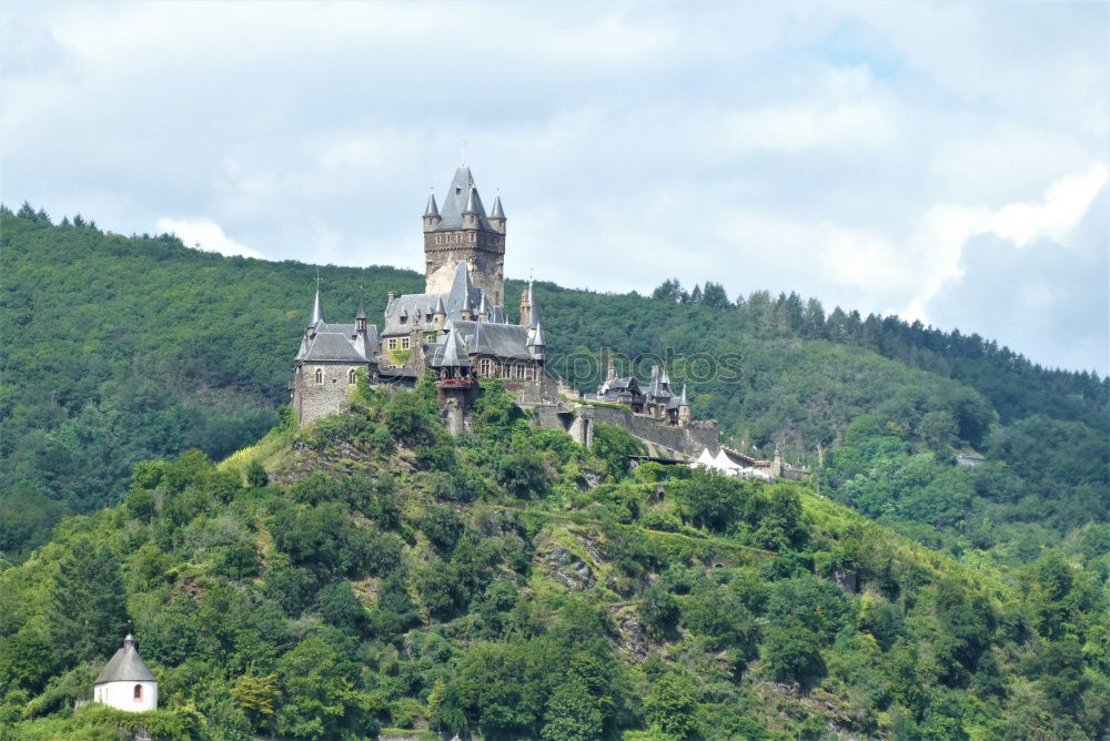 Image, Stock Photo Cochem castle on mountain top