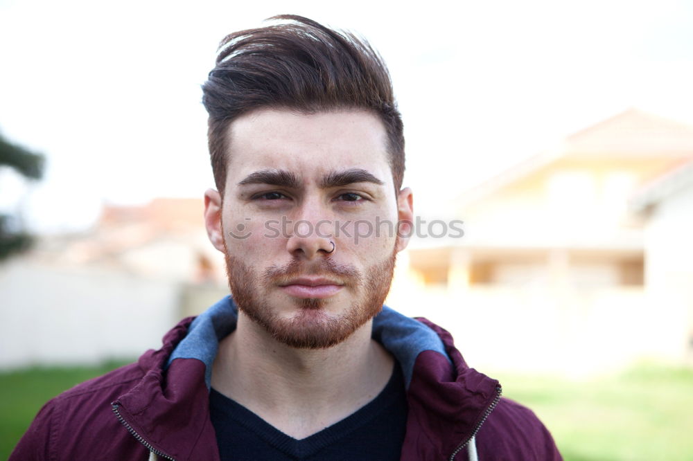 Similar – Image, Stock Photo Casual cool young man with beard