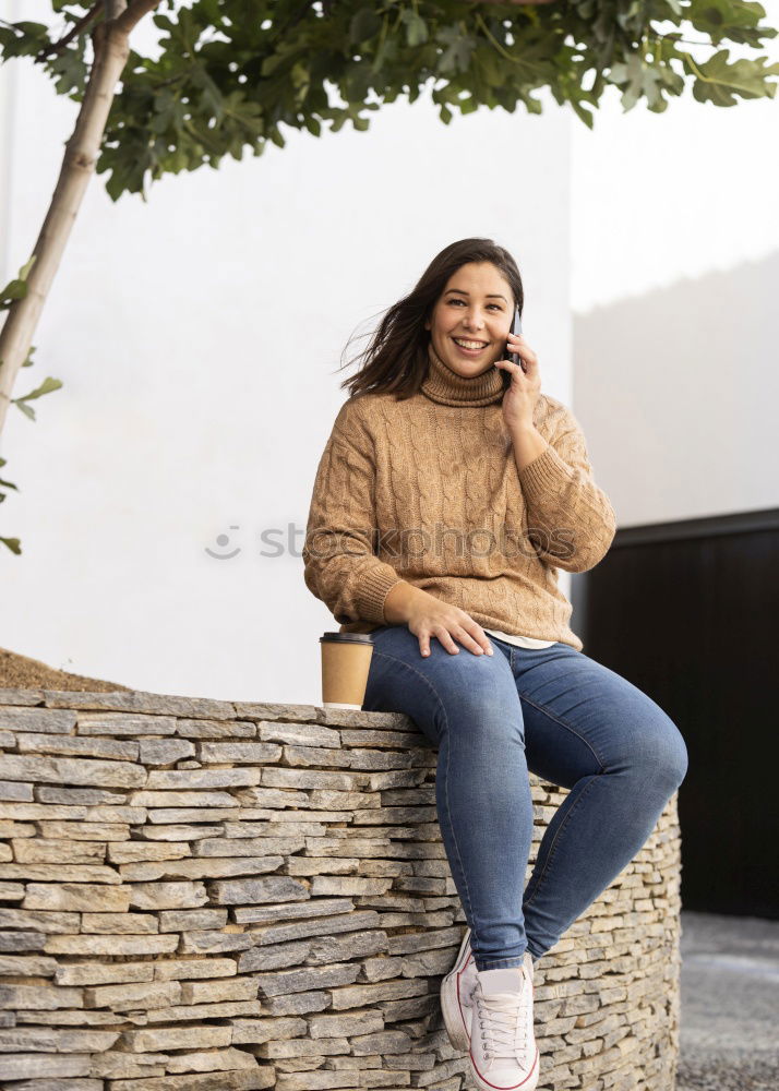 Similar – Image, Stock Photo young girl enjoying on the street