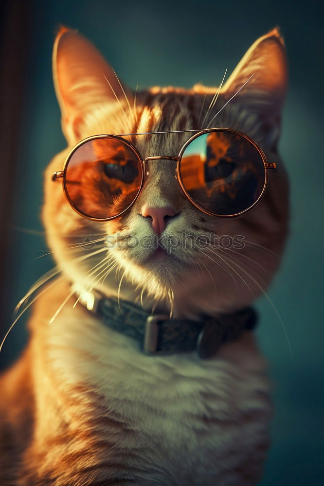 Similar – coole Katze mit Sonnenbrille