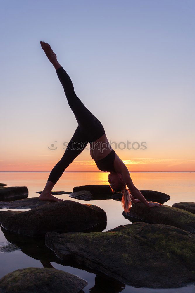 Similar – Foto Bild Yoga Meer Sonnenuntergang