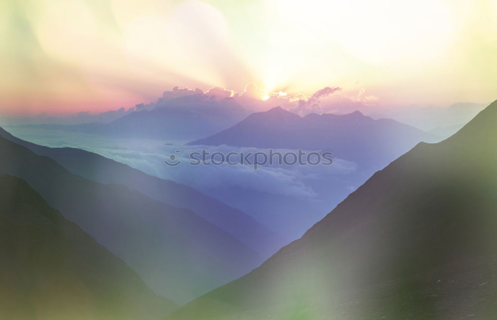 Similar – Image, Stock Photo Beautiful autumn foggy morning panorama. Tatra mountains