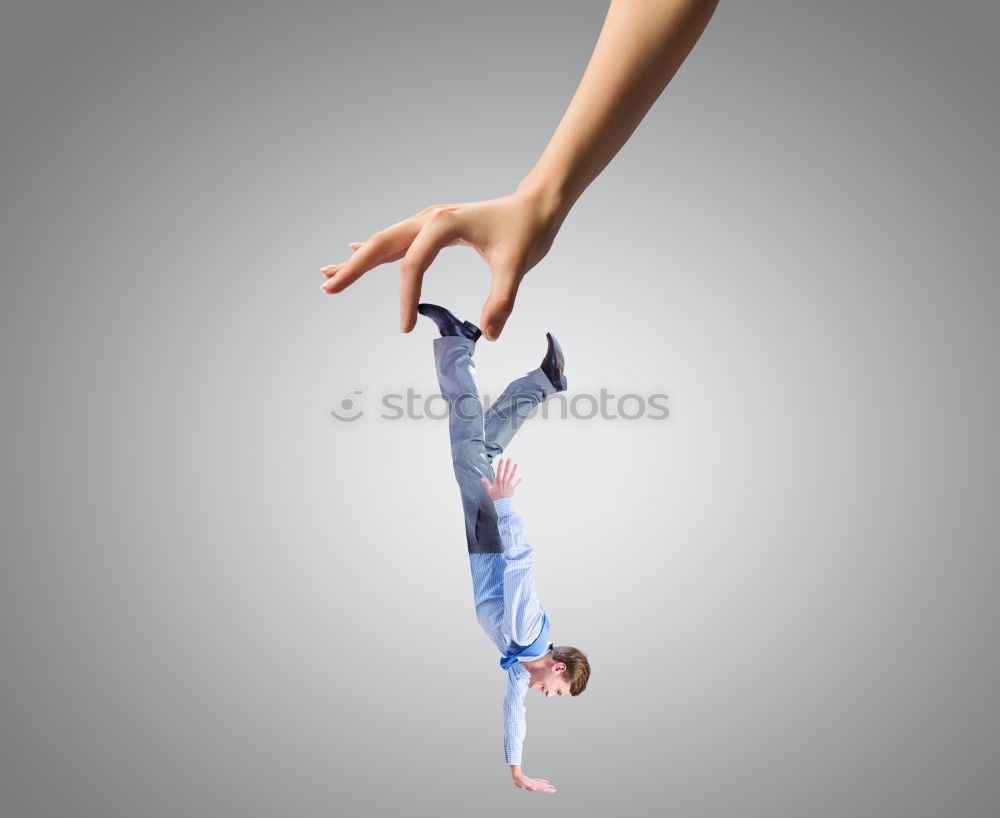 Similar – Image, Stock Photo Girl with long legs tying her ballet shoes on the floor