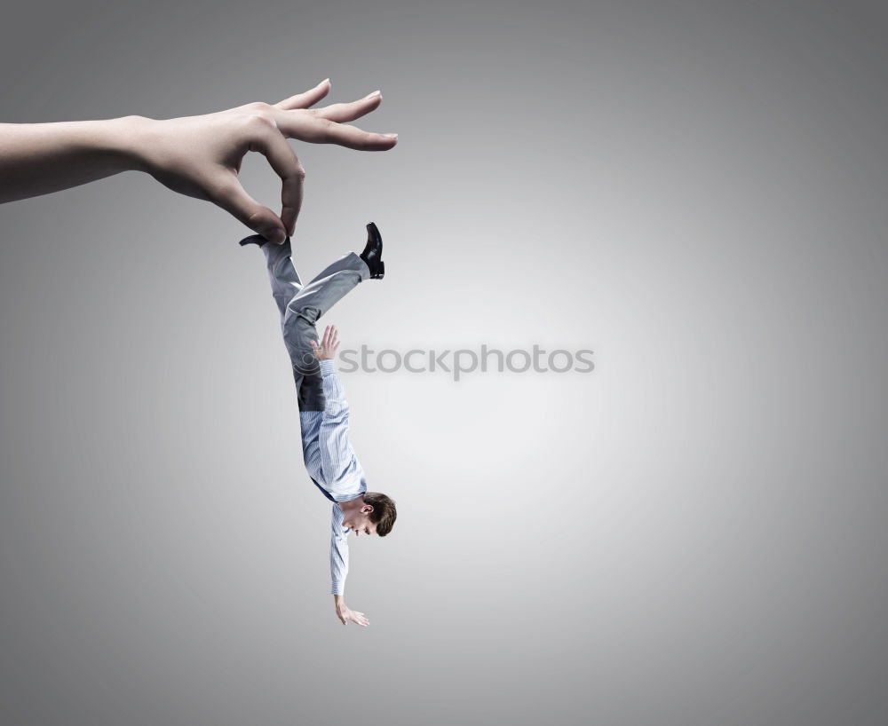 Similar – Image, Stock Photo Man in handstand inside