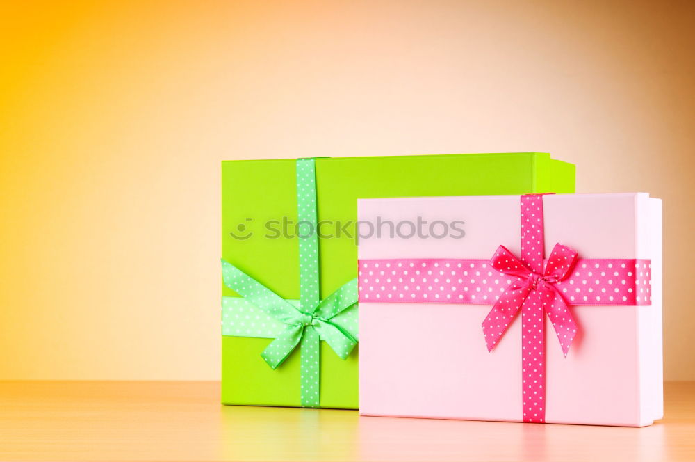 Similar – Image, Stock Photo Handmade gift boxes on brown paper background