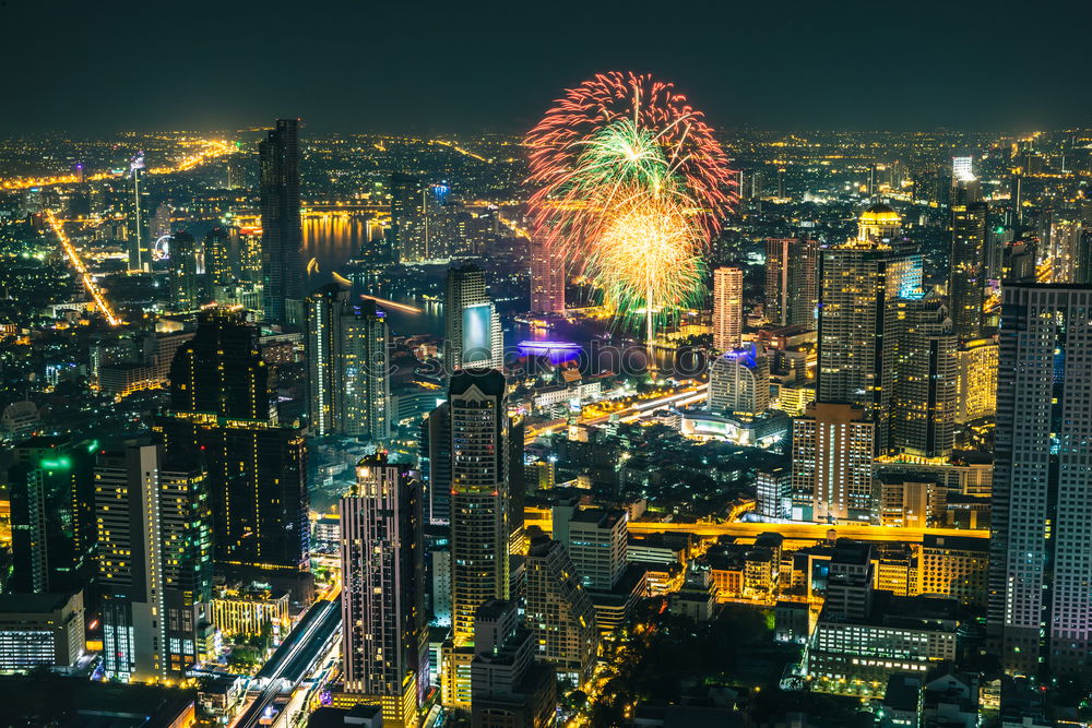 Similar – Image, Stock Photo New Year’s Eve fireworks with TV tower (historical) VII