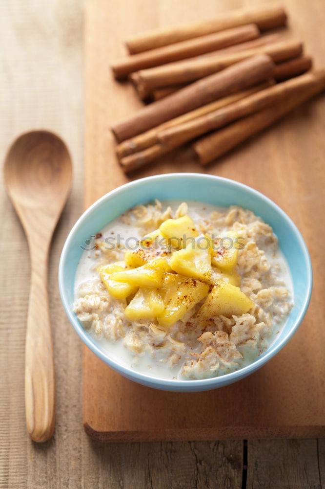 Image, Stock Photo Breakfast with muesli and oranges