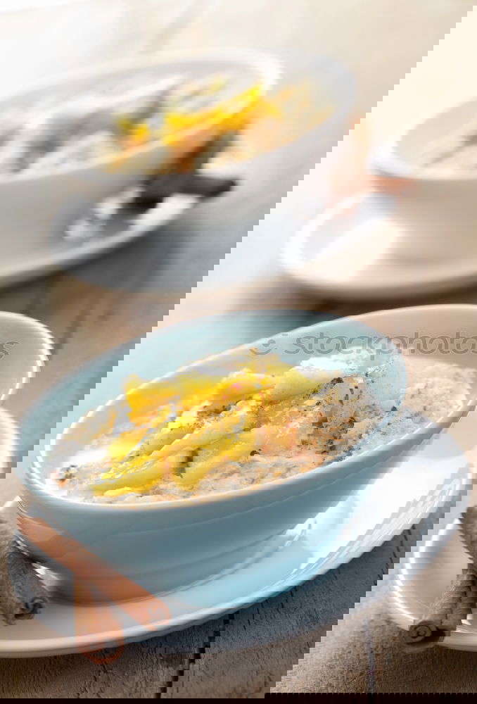 Similar – Image, Stock Photo Breakfast with muesli and oranges
