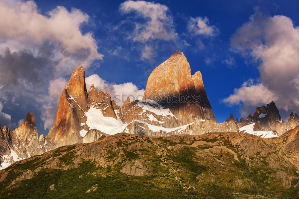 Similar – Image, Stock Photo The Peaks of Fitz Roy mountain, Argentina