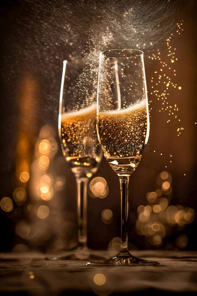 Sparklers in a glass Joy