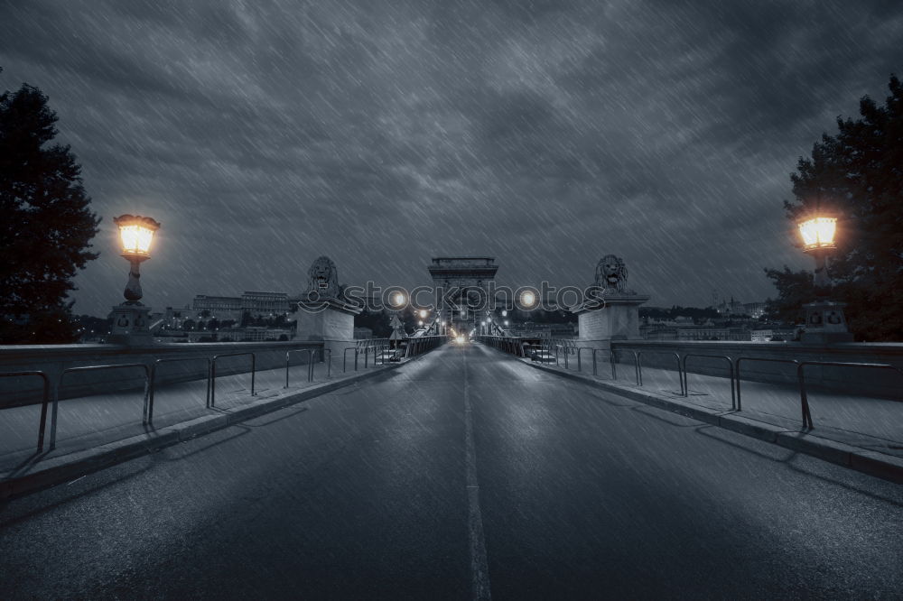 Similar – Olympiapark im Nebel Nacht