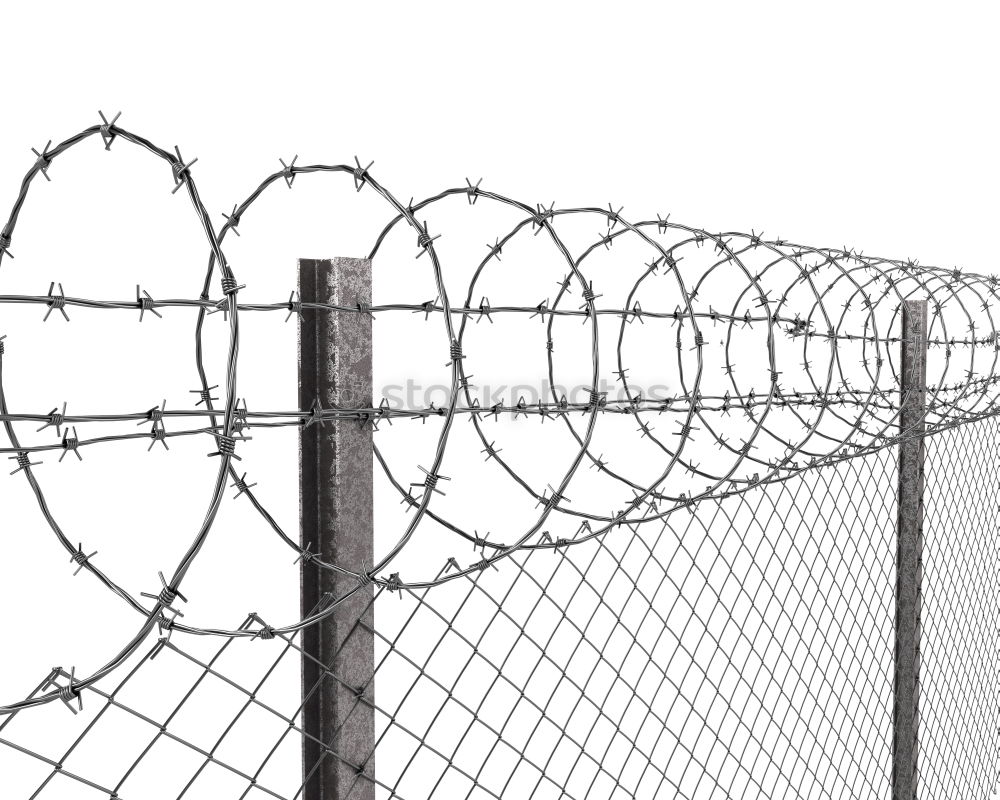 Similar – Image, Stock Photo captive Barbed wire Fence