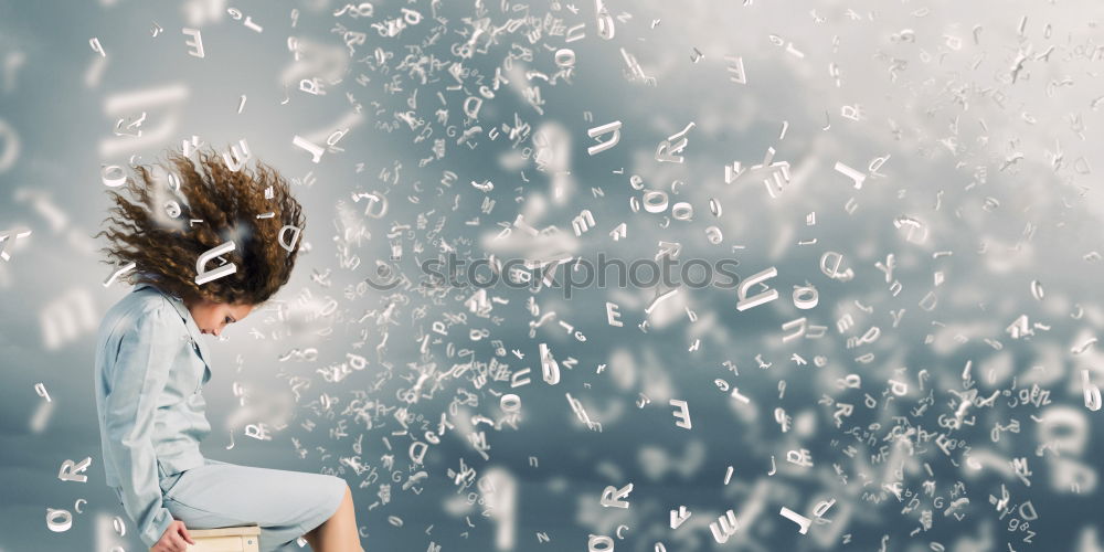 Similar – Image, Stock Photo Portrait of a young, sexy brunette woman, with lot of hair in the face, in white color painted decorative, lies on the floor. Creative expressive abstract body painting art, copy space.