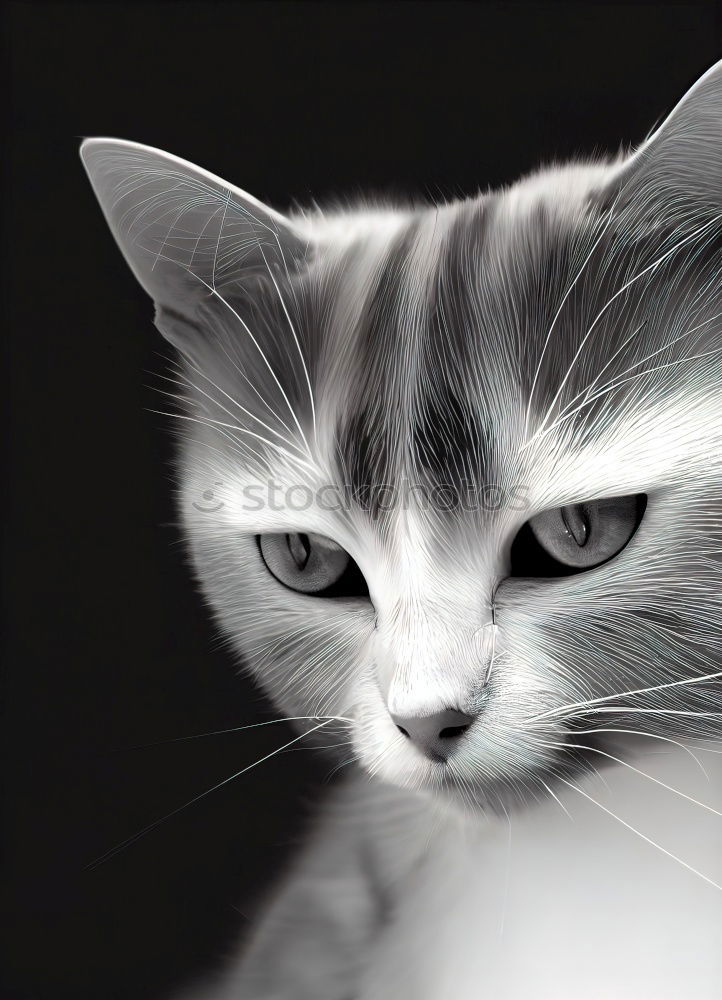 Similar – Image, Stock Photo Scary Cat Beautiful Face